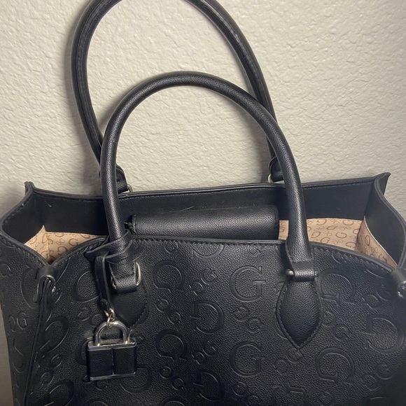 Guess Black Embossed Tote Bag - Picture 3 of 3